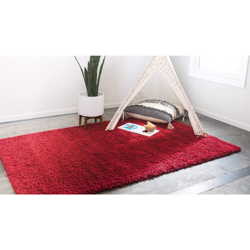 17 Stories Annicia California Shaggy Red Rug & Reviews Wayfair.co.uk